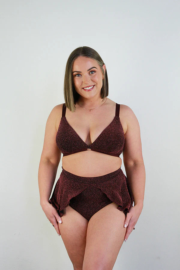 Glitterati Plunge Bra - Pink