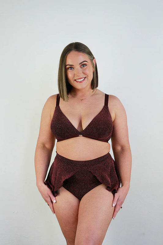 Glitterati Plunge Bra - Pink