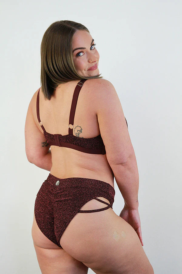 Glitterati Plunge Bra - Pink