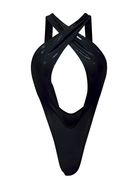 Diamond Dolls Shine Hallicon Bodysuit - Black