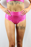 Rarr Mid Waisted Brazil Scrunchie Bum Shorts - Lilac Sparkle