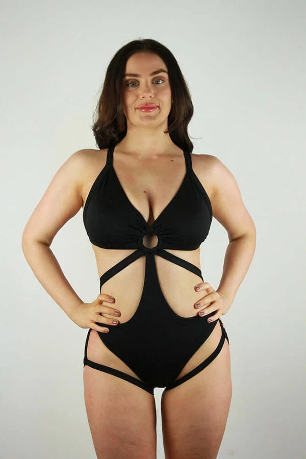 Izzy Cut Out Bodysuit - Black