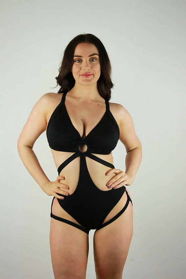 Izzy Cut Out Bodysuit - Black