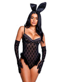 Playboy Bunny Noir Teddy - Black PBLI103