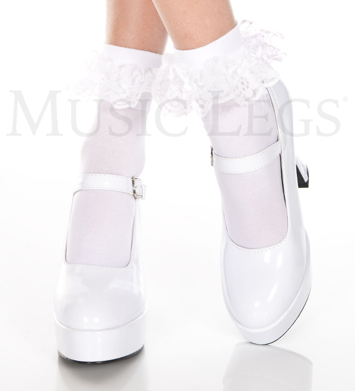 Ankle Hi w/ Ruffle Trim 549