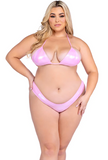 Metallic Iridescent Bikini Top - Pink 6450