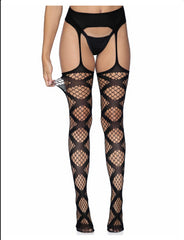 Leg Avenue Arabella Faux Wrap Garter Stockings LA1954