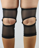 Rarr Long Spandex Vinyl/Mesh Dance Knee Pads - Nude