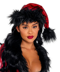 Vinyl & Faux Fur Santa Hat - C201