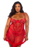 Baroque Heart Babydoll 2-Piece Set - Ll719