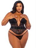 Belle Noir 2-Piece Corset Set - Ll710