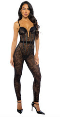 Belle Noir 3-Piece Catsuit - Ll715