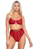 Playboy Cage 2-Piece Set - Red PBLI119