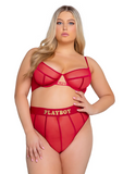 Playboy Cage 2-Piece Set - Red PBLI119