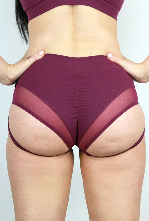 Rarr Maddox Low Waist Garter Short - Plum