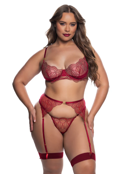 Beaded Belle 3-Piece Garter Set - LI835