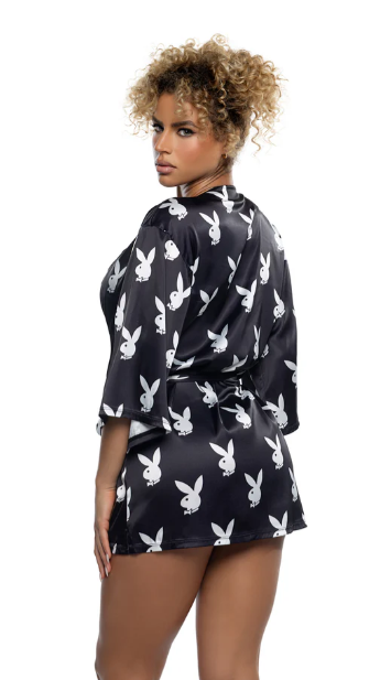 Playboy Chill Bunny Robe - PBLI196 Black
