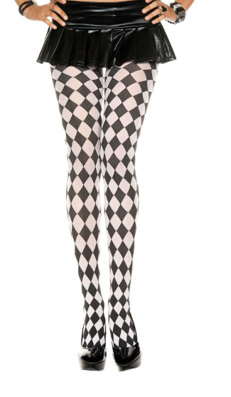Music Legs Harlequin Opaque Pantyhose - ML7094