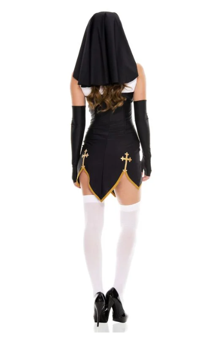 Music Legs Lingerie Bad Habit Nun - ML70259