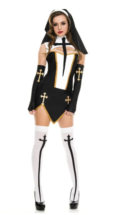 Music Legs Lingerie Bad Habit Nun - ML70259