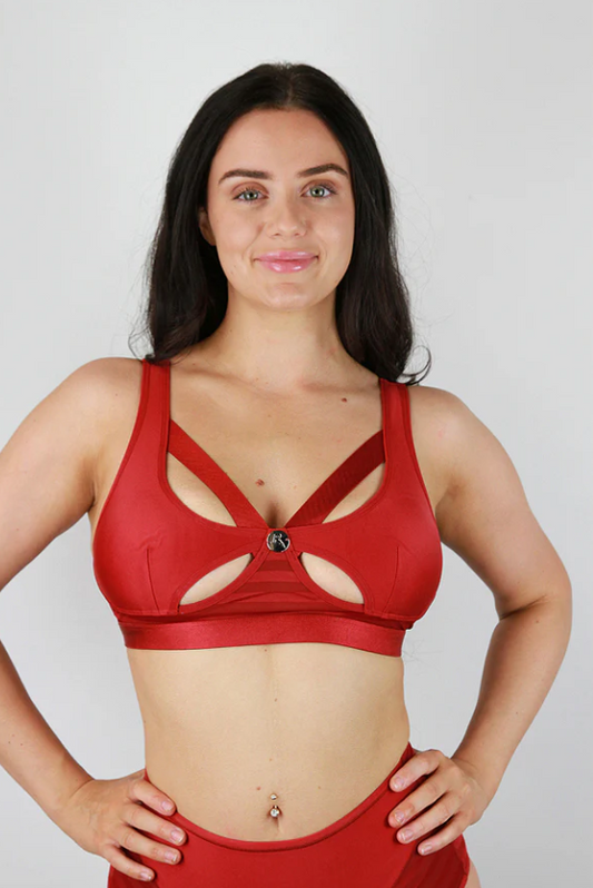 Rarr Alexis Butterfly Bralette - Red
