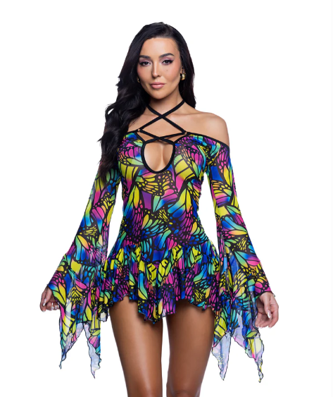 Flow Dress - JR261  Butterfly