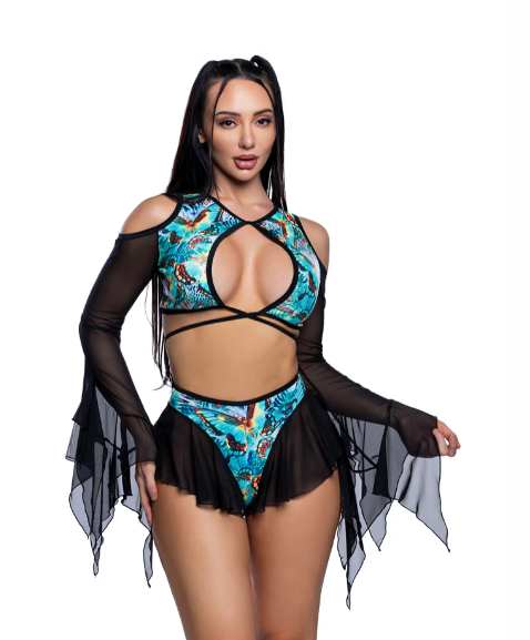 Butterfly Flow Top - JR265 Black