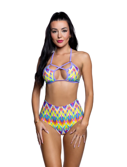 Criss-Cross Top - JR276 Neon Multi