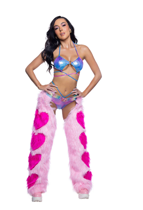 Faux Fur Heart Chaps - JR301