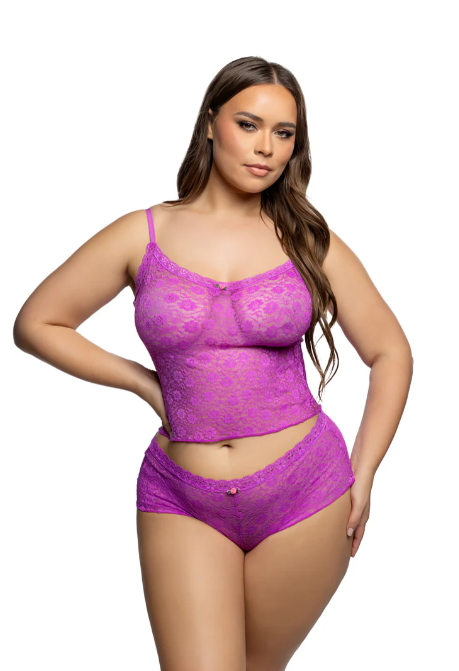Infinite Lace Teddy - LI1075 Fuchsia