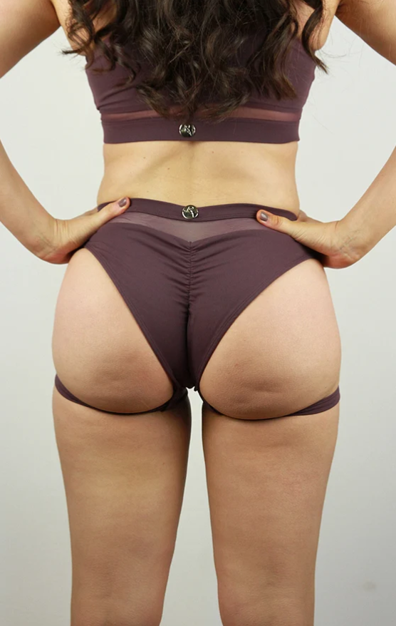Carmen Low Waist Garter Short - Mocha