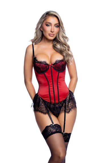 Bella Bustier Corset - LI1089 Red