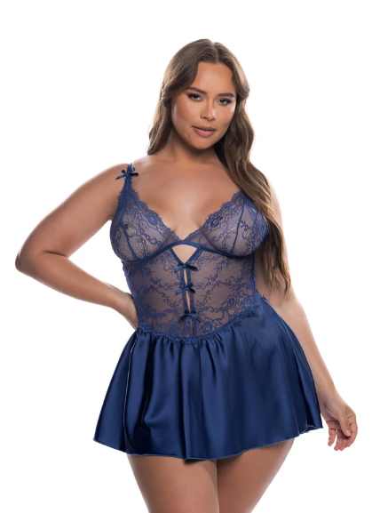 Paradise Dream Baby doll 2pc Set - LI838 Navy