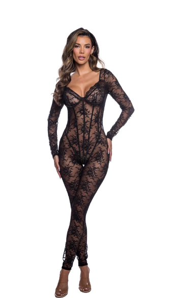 Caped Lace Bodysuit - LI1176