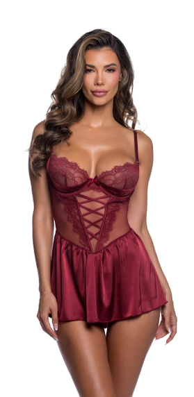 Haute Night Babydoll - LI1105 Wine