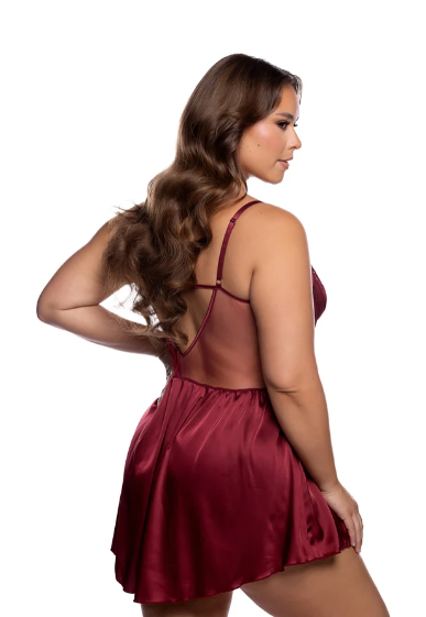 Haute Night Babydoll - LI1105 Wine