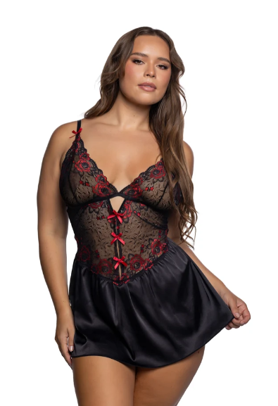 Metallic Rose Babydoll - LI1182