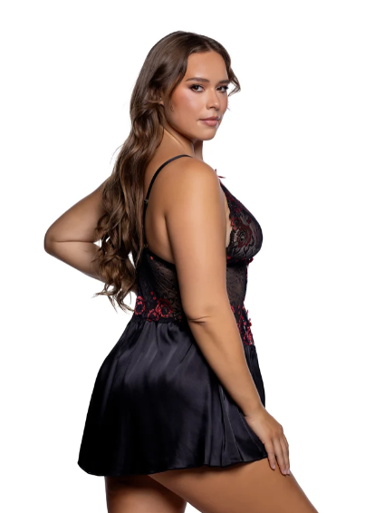 Metallic Rose Babydoll - LI1182