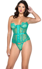 Fantasy 2-Piece Bustier Set - Green LI556