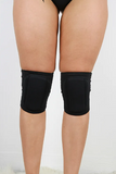 Rarr Vinyl Neoprene Grip Knee Pads - Black