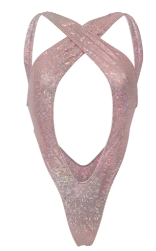 Diamond Dolls Shine Hallicon Bodysuit Pink