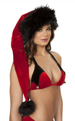 Red/Black Deluxe Santa Hat - 444