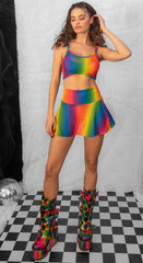 Rainbow Mesh Skirt - FE214