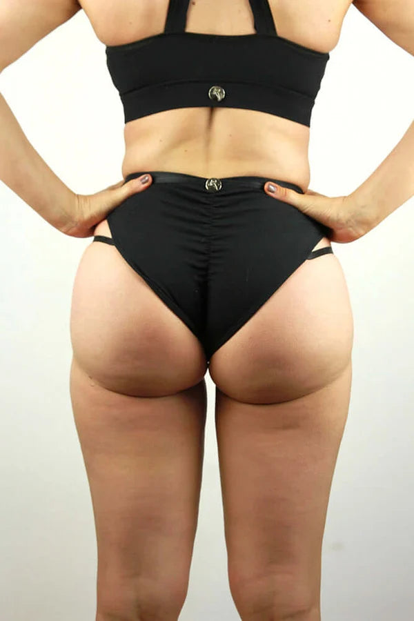 Sienna Low Waist Strap Short - Black