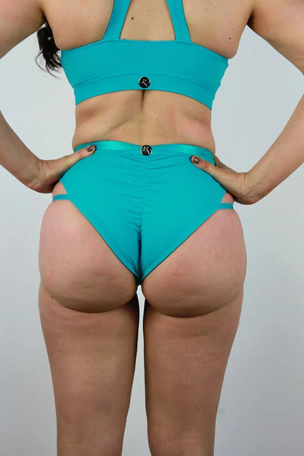 Sienna Low Waist Strap Short - Tiffany Blue
