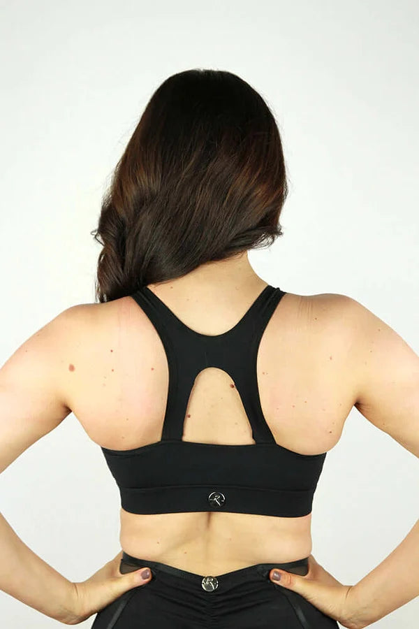 Sienna Mesh Sport Bra - Black