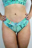 Rarr Brazil Scrunchie Bum Shorts - Tutti Frutti Green