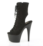 ADORE-1016  Black Faux Suede/Black Matte