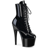 ADORE-1020BLG  Black Patent-Blue Glitter/Black