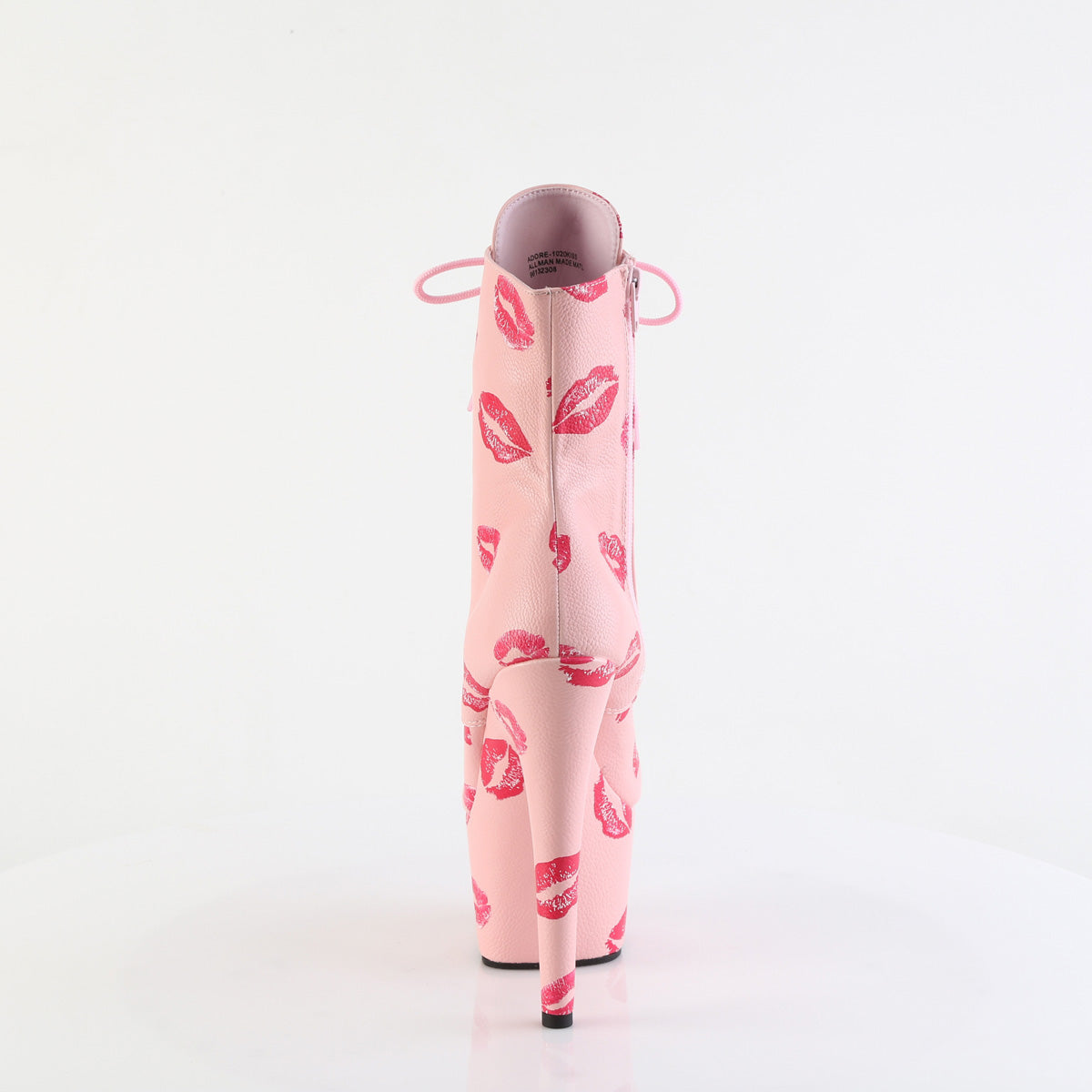 ADORE-1020 KISSES  Baby Pink Faux Leather/Baby Pink Faux Leather